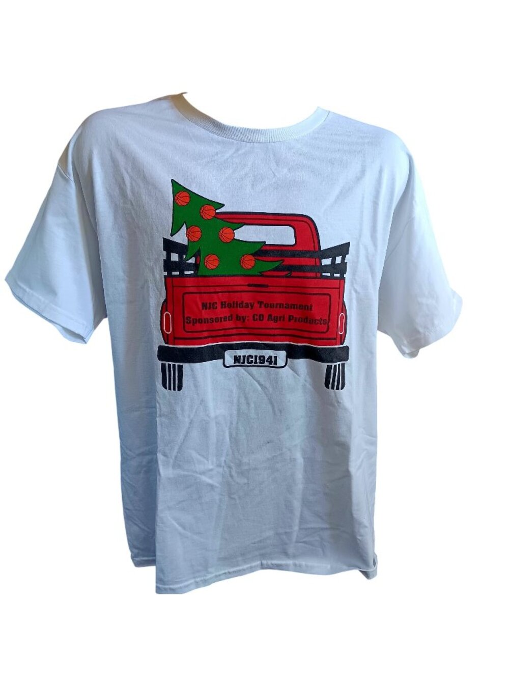 NEW Men's Large T-Shirt Hanes Basketball Christmas Tree Tournament NWT Colorado